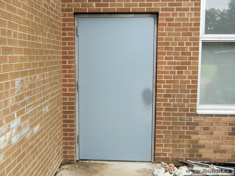 how to install a metal frame and door in an existing opening